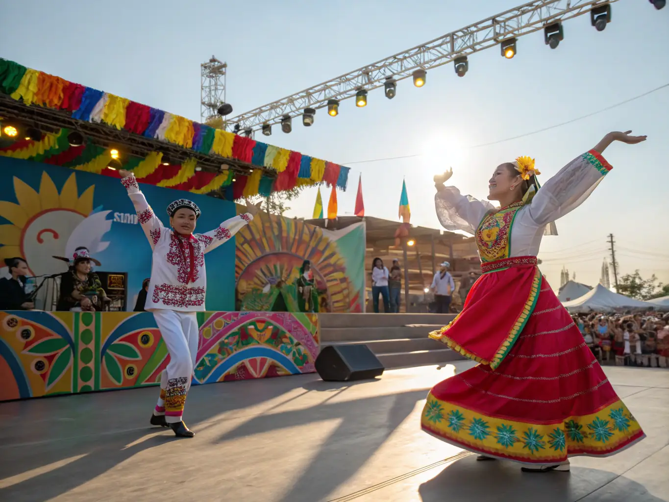A photograph of a community event taking place at the venue, with people of all ages enjoying a cultural performance, emphasizing the venue's role in fostering community engagement.
