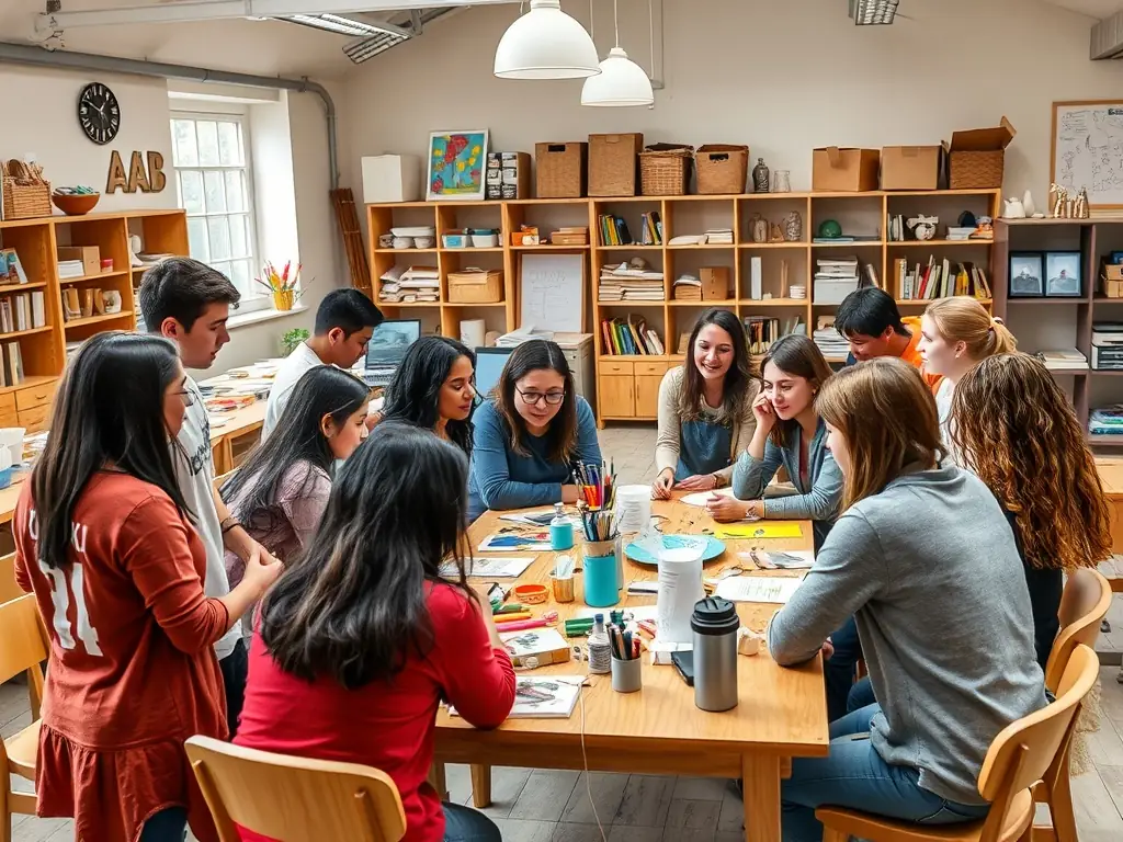An image of a workshop in progress, showing participants actively engaged in a hands-on activity, highlighting the venue's suitability for educational events.